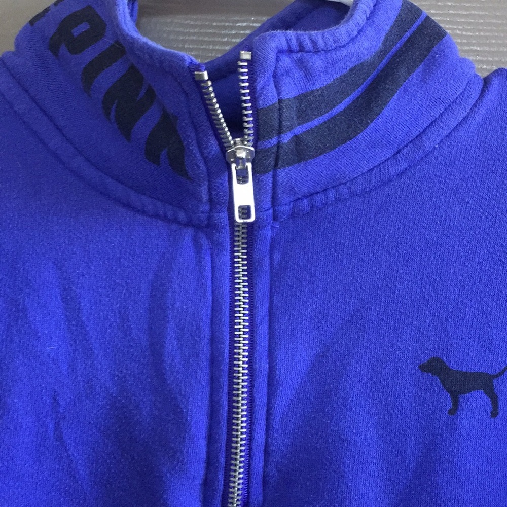 PINK Victoria Secret Quarter Zip Pullover, Small - Picture 3 of 4